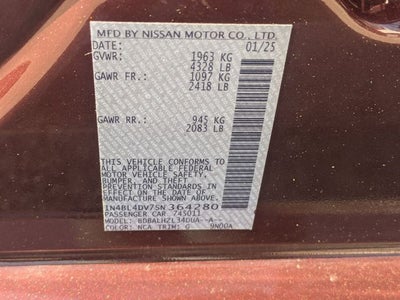 2025 Nissan Altima 2.5 SV