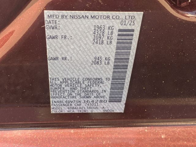 2025 Nissan Altima 2.5 SV