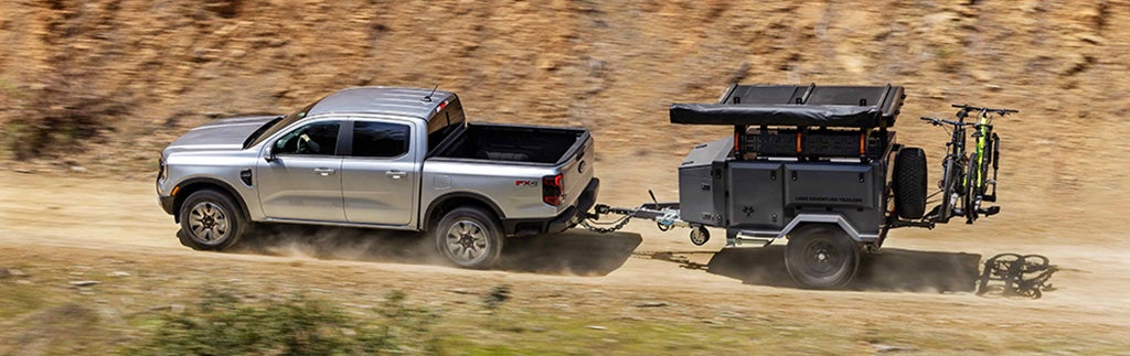 2024 Ford Ranger towing a trailer