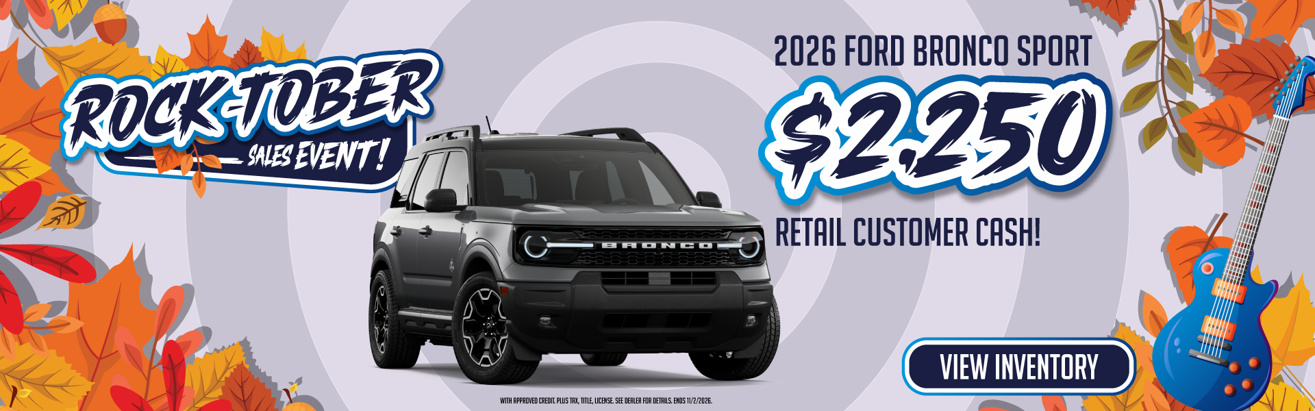 2026 Ford Bronco Sport $2,250 Retail Customer Cash!